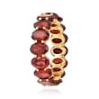 6.00 ct. t.w. Garnet Eternity Band in 18kt Gold Over Sterling