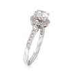 .32 ct. t.w. Diamond Halo Engagement Ring Setting in 14kt White Gold