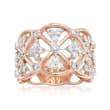Simon G. &quot;Classic Romance&quot; .62 ct. t.w. Diamond Openwork Ring in 18kt Rose Gold