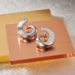 Italian Sterling Silver Swirl Hoop Earrings