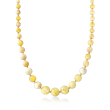 Yellow Opal Graduated Bead Necklace in 14kt Yellow Gold