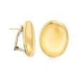 C. 1980 Vintage 18kt Yellow Gold Oval Earrings