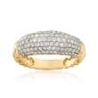1.00 ct. t.w. Pave Diamond Ring in 14kt Yellow Gold
