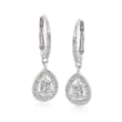 Swarovski Crystal &quot;Attract&quot; Crystal Pear-Shaped Drop Earrings in Silvertone