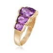 3.20 ct. t.w. Amethyst Ring in 14kt Yellow Gold
