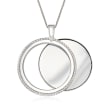 .50 Carat CZ Heart Mirror and Magnifier Adjustable Necklace in Sterling Silver