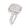 C. 1990 Vintage 2.00 ct. t.w. Diamond Cluster Ring in 18kt White Gold