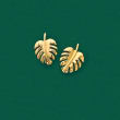 14kt Yellow Gold Leaf Stud Earrings