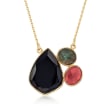Multi-Stone Necklace in 18kt Yellow Gold Over Sterling Silver