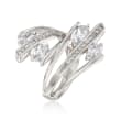 2.70 ct. t.w. CZ Bypass Ring in Sterling Silver