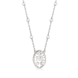 2.3-2.4mm Cultured Pearl and Diamond-Accented Miraculous Medal Station Necklace in Sterling Silver