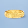Italian 14kt Yellow Gold Bangle Bracelet