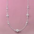 Italian Sterling Silver Bead Necklace