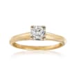 C. 1950 Vintage .35 ct. Diamond Engagement Ring in 14kt Yellow Gold