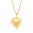 14kt Yellow Gold Personalized Heart Locket Necklace 18-inch