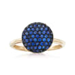 .50 ct. t.w. Sapphire Circle Cluster Ring in 14kt Yellow Gold