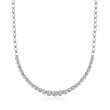 1.00 ct. t.w. Graduated Diamond Necklace in Sterling Silver