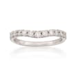 .50 ct. t.w. Curved Diamond Wedding Ring in 14kt White Gold