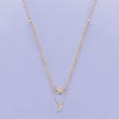 .14 ct. t.w. Diamond Star and Moon Double-Layer Necklace