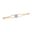 C. 1980 Vintage .60 ct. t.w. Diamond Cluster Bar Pin in 9kt Gold 