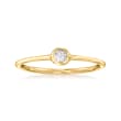White Sapphire-Accented Ring in 14kt Yellow Gold