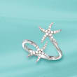 .25 ct. t.w. Diamond Starfish Bypass Ring in 14kt White Gold