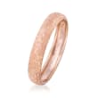 Italian 14kt Rose Gold Textured Ring