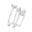 .36 ct. t.w. Round and Baguette Diamond Bypass Ring in 18kt White Gold