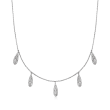 .85 ct. t.w. Diamond Multi-Drop Necklace in 14kt White Gold