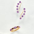 2.00 ct. t.w. Amethyst Ear Crawlers in 14kt Yellow Gold