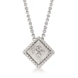 Roberto Coin &quot;Palazzo Ducale&quot; Diamond-Accented Pendant Necklace in 18kt White Gold