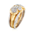 C. 1980 Vintage .50 ct. t.w. Diamond Heart Ring in 18kt Two-Tone Ring