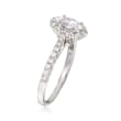.56 ct. t.w. Diamond Halo Engagement Ring Setting in 14kt White Gold