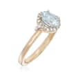 .60 Carat Aquamarine and .12 ct. t.w. Diamond Ring in 14kt Yellow Gold