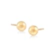 4-6mm 14kt Yellow Gold Ball Stud Jewelry Set: Three Pairs of Earrings