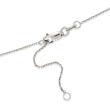 Roberto Coin &quot;Tiny Treasures&quot; .11 ct. t.w. Peace Sign Diamond Necklace in 18kt White Gold    