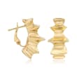 Italian 14kt Yellow Gold Spiked Earrings