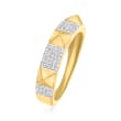 .25 ct. t.w. Pave Diamond Pyramid Ring in 14kt Yellow Gold