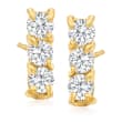 .24 ct. t.w. Diamond Bar Stud Earrings in 14kt Yellow Gold
