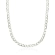 4.9mm 14kt White Gold Curb-Link Chain Necklace