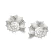 .15 ct. t.w. Diamond Seashell Earrings in Sterling Silver