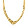 Italian Flex Knot Necklace with 18kt Gold Over Sterling Clasp