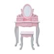 Fantasy Fields &quot;Little Princess&quot; Child's Rapunzel Pink and Gray Vanity and Stool Set