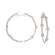 .33 ct. t.w. Bezel-Set Diamond Hoop Earrings in Sterling Silver