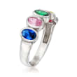 2.50 ct. t.w. Multicolored CZ Ring in Sterling Silver