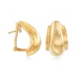 C. 1990 Vintage Tiffany Jewelry &quot;Paloma Picasso&quot; 18kt Yellow Gold Curve Earrings
