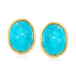 Turquoise Earrings in 18kt Gold Over Sterling