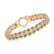 1.35 ct. t.w. CZ Rope Chain Bracelet in 14kt Yellow Gold