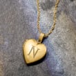 14kt Yellow Gold Personalized Heart Locket Necklace