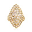C. 1980 Vintage 3.00 ct. t.w. Diamond Cluster Ring in 18kt Yellow Gold